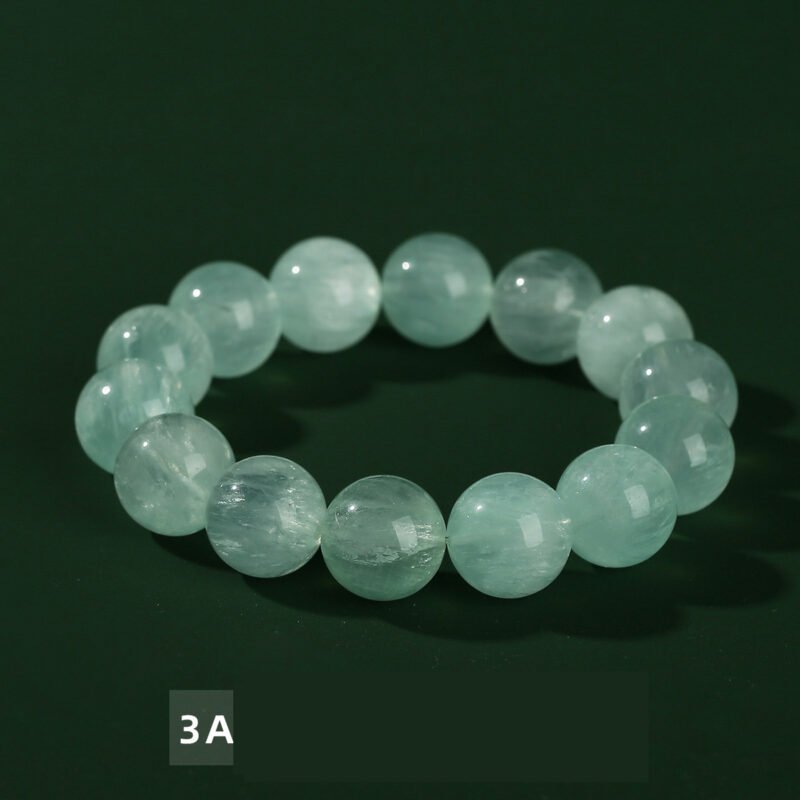 3A/7A Natural Stone Mint Green Rabbit Hair Fluorite Beads Bracelet Women Beautiful Healing Crystal Stretch Bangles Couples Hand Strand - Image 4