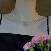 100% Natural Freshwater Pearl & Nephrite Jade Stone 14K Gold Filled Female Jewelry Set For Women Necklace Charm Bracelet Gifts