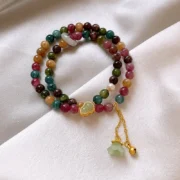 100% Natural Tourmaline Stone & Jade 14K Gold Filled Female Charm Bracelet Jewelry For Women Christmas Gifts Cheap