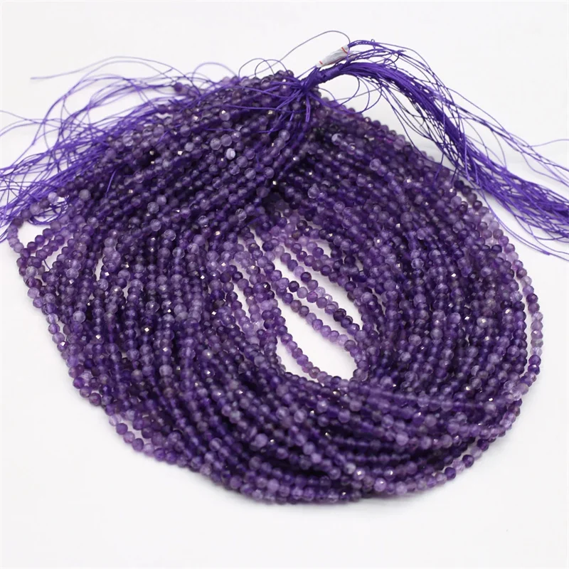 2/3/4mm Natural Stone Faceted Crystal Beads Amethyst Loose Spacer Beads for Jewelry Making DIY Necklaces Bracelets Accessory - Image 5