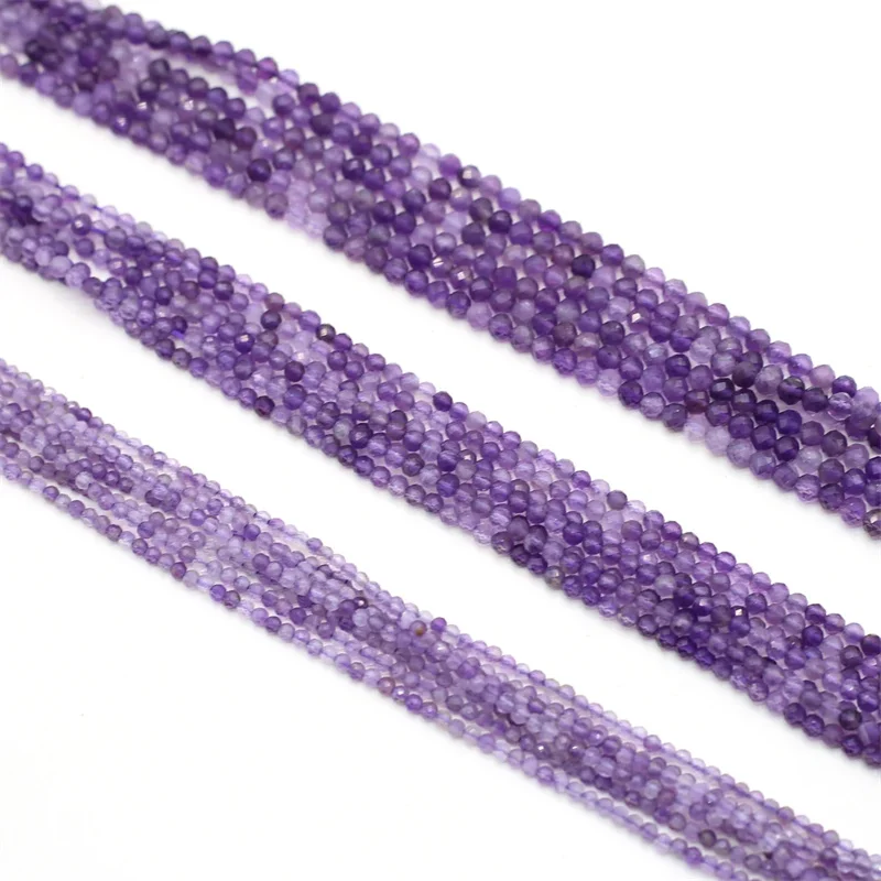 2/3/4mm Natural Stone Faceted Crystal Beads Amethyst Loose Spacer Beads for Jewelry Making DIY Necklaces Bracelets Accessory - Image 6