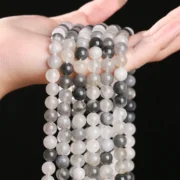 4 6 8 10MM Natural Devil Crystal Round Loose Beads for Handmade DIY Jewelry Making Bracelets Necklaces Jewelry Accessories