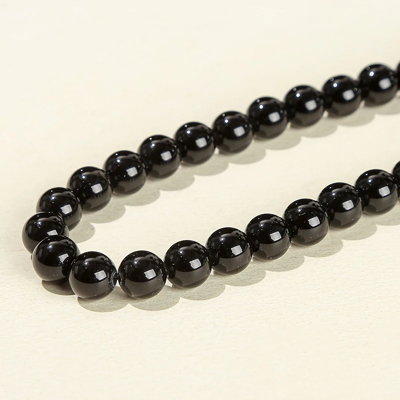 4 6 8 10mm Natural Stone Black Obsidian Bead Polished Round Loose Spacer Bead For Jewelry Making Diy Necklace Bracelet Accessory - Image 4