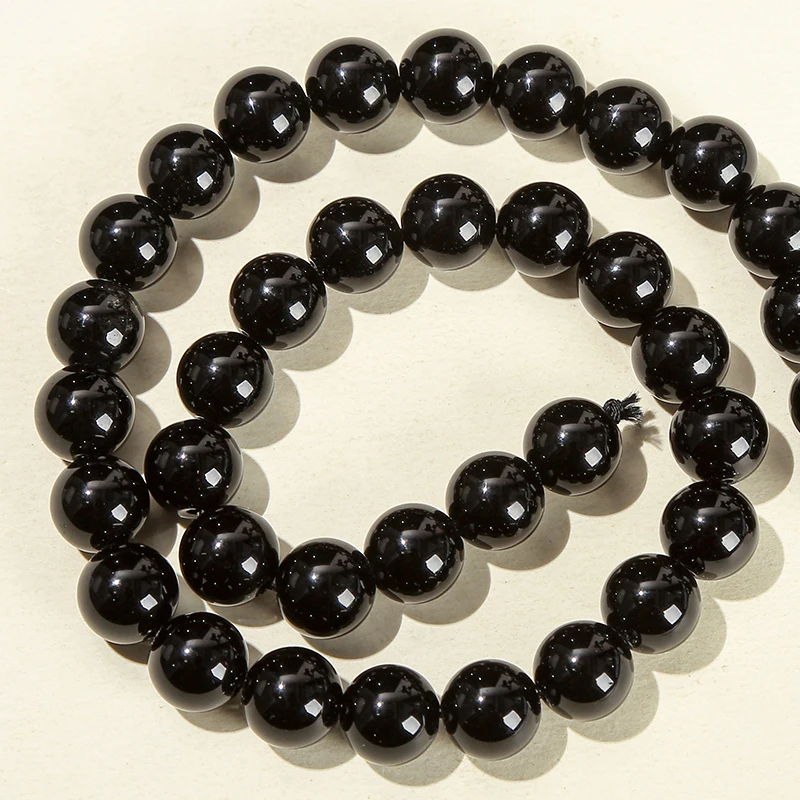 4 6 8 10mm Natural Stone Black Obsidian Bead Polished Round Loose Spacer Bead For Jewelry Making Diy Necklace Bracelet Accessory - Image 5