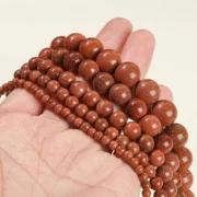 4 6 8 10mm Natural Stone Golden Sandstone Bead Polished Round Loose Spacer For Jewelry Making Diy Necklace Bracelet Accessory