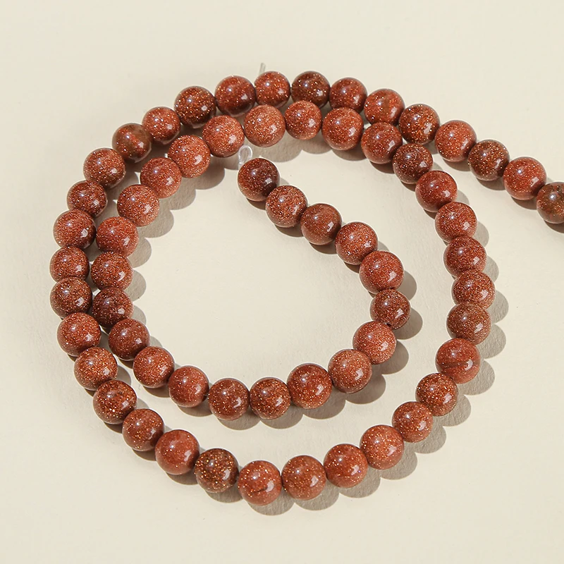4 6 8 10mm Natural Stone Golden Sandstone Bead Polished Round Loose Spacer For Jewelry Making Diy Necklace Bracelet Accessory - Image 5