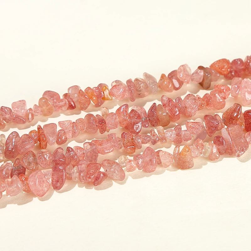 5-8mm Natural Stone Strawberry Quartz Gravel Bead Irregular Chip Crystal Bead For Jewelry Making Diy Necklace Bracelet Accessory - Image 4