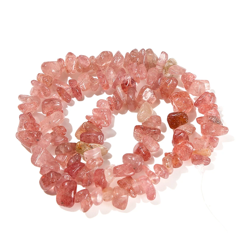 5-8mm Natural Stone Strawberry Quartz Gravel Bead Irregular Chip Crystal Bead For Jewelry Making Diy Necklace Bracelet Accessory - Image 5