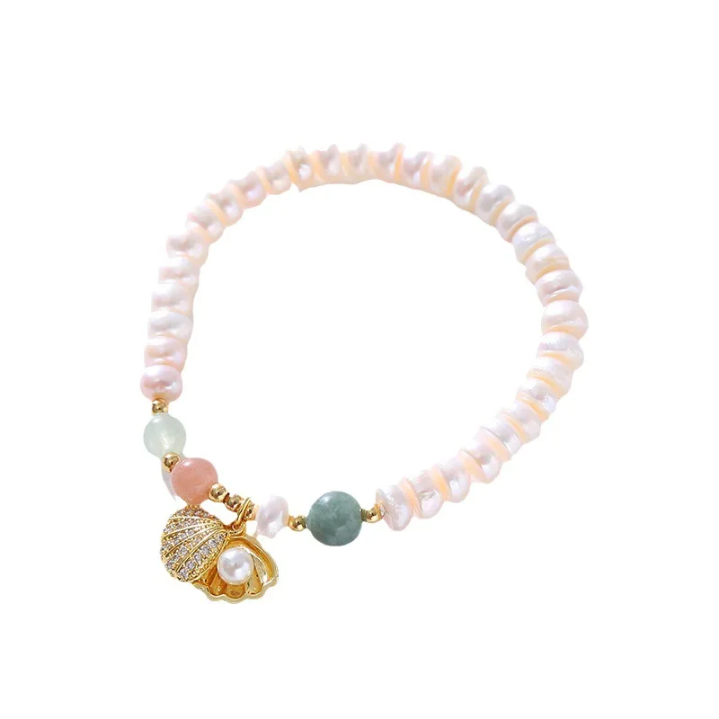 High Quality Elegant Shell Design Natural Freshwater Pearl 14K Gold Filled Female Charm Bracelet Wholesale Jewelry For Women - Image 6