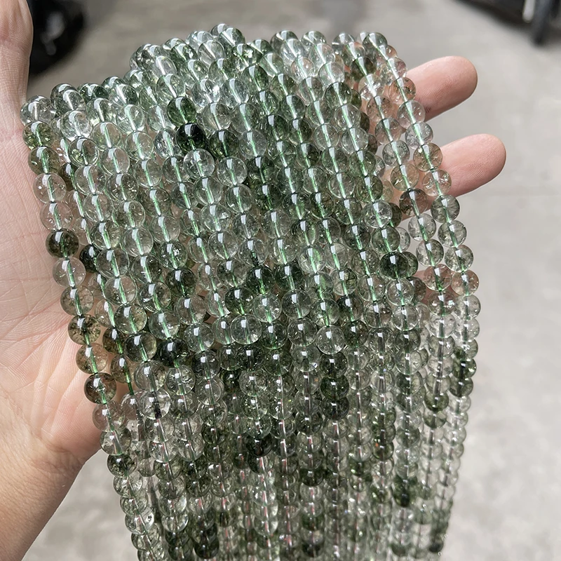 High Quality Synthetic Green Ghost K9 Crystal Beads Round Loose Spacer Beads for Jewelry Making Bracelet Accessory DIY Handmade - Image 2