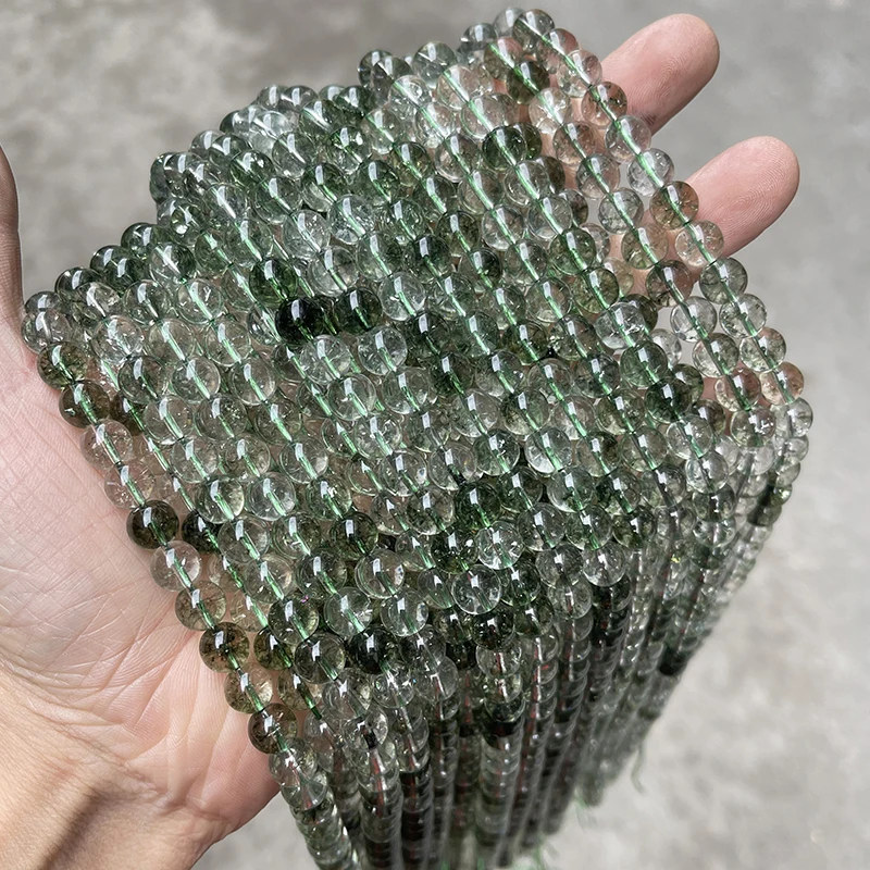 High Quality Synthetic Green Ghost K9 Crystal Beads Round Loose Spacer Beads for Jewelry Making Bracelet Accessory DIY Handmade - Image 5