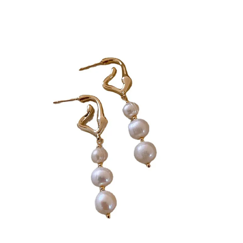 Hot Sell Trendy Natural Baroque Freshwater Pearl 14K Gold Filled Female Tassels Stud Earrings Jewelry Not Allergic Gifts - Image 6