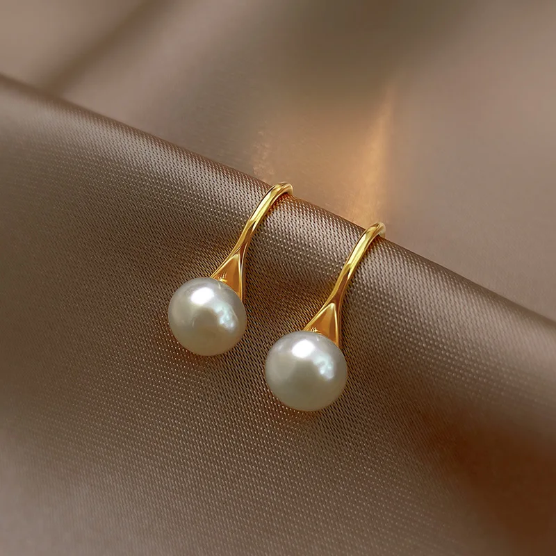 Hot Sell Trendy Simple Natural Freshwater Pearl 14K Gold Filled Ladies Stud Earrings Jewelry Not Allergic For Women Gifts - Image 3