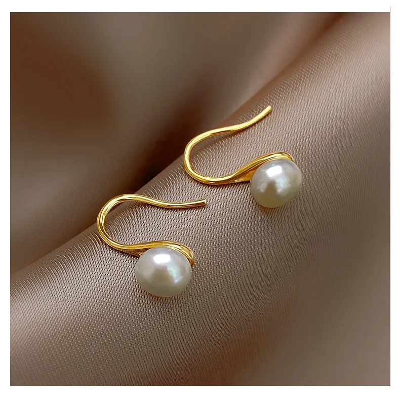 Hot Sell Trendy Simple Natural Freshwater Pearl 14K Gold Filled Ladies Stud Earrings Jewelry Not Allergic For Women Gifts - Image 4
