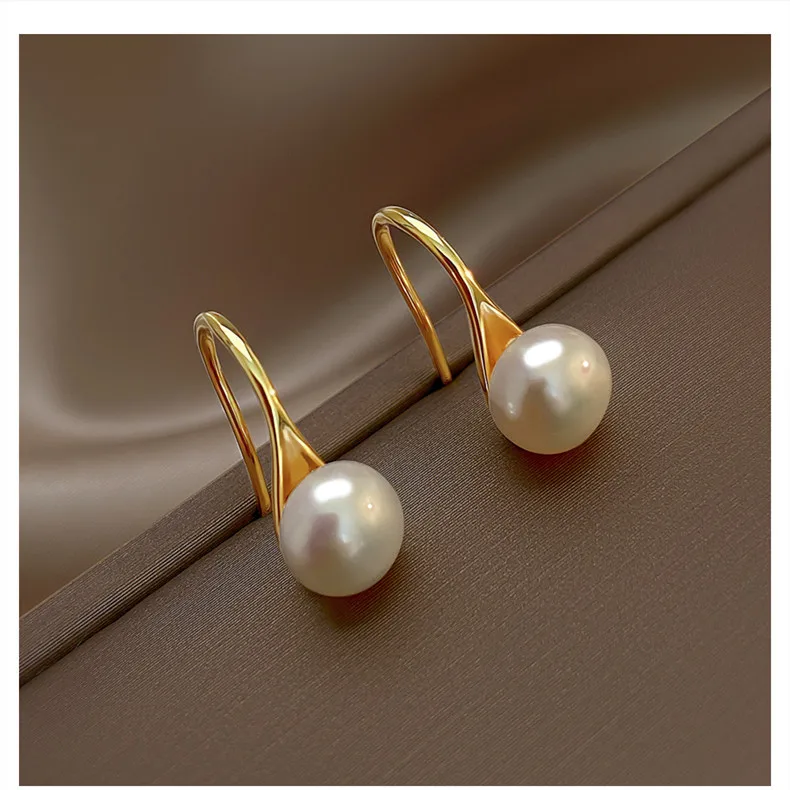 Hot Sell Trendy Simple Natural Freshwater Pearl 14K Gold Filled Ladies Stud Earrings Jewelry Not Allergic For Women Gifts - Image 5