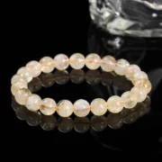 1A Natural Stone Citrine Beaded Bracelets Women Fashion Jewelry Reiki Healing Energy Bead Stretch Bangles Handmade Yoga Gift