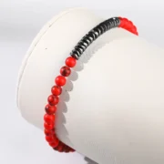4mm Natural Red Turquoise Hematite Stone Health Protection Bracelet Women Men Classic Yoga Meditation Jewelry Party Gifts