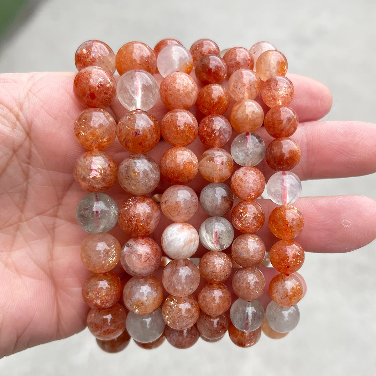 5A Genuine Natural Golden Sunstone Arusha Bead Bracelet for Women Fashion Charm Beautiful Stretch Bangles Couple Jewelry Gift - Image 4