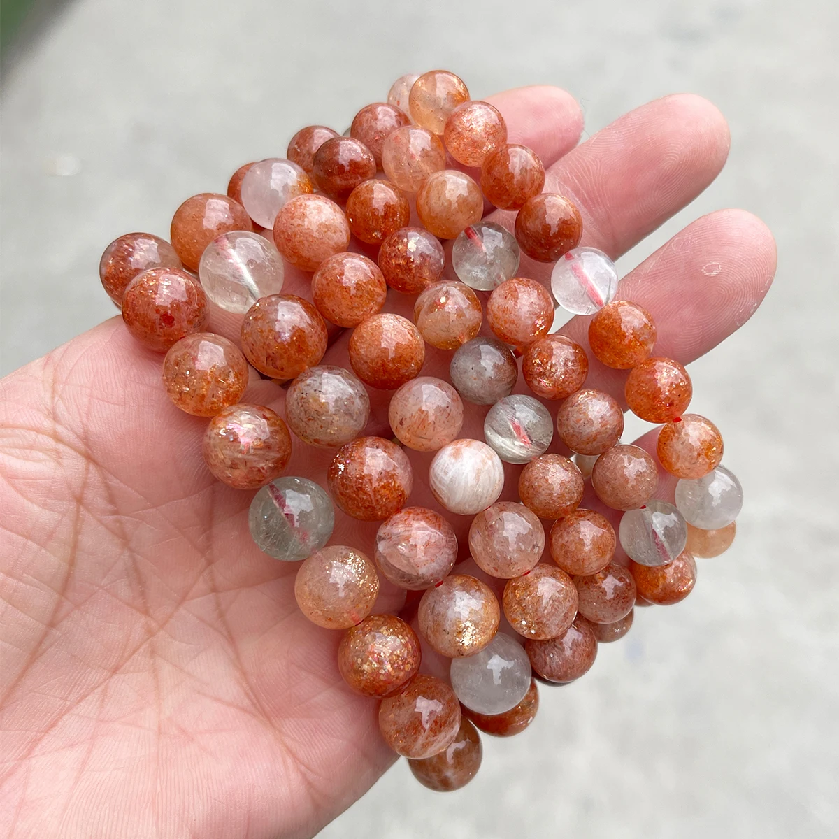 5A Genuine Natural Golden Sunstone Arusha Bead Bracelet for Women Fashion Charm Beautiful Stretch Bangles Couple Jewelry Gift - Image 5