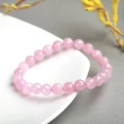 5A Madagascar Natural Rose Quartz Bead Bracelet Women Girls Fashion Stone Handmade Strength Yoga Healing Energy Jewelry Gift