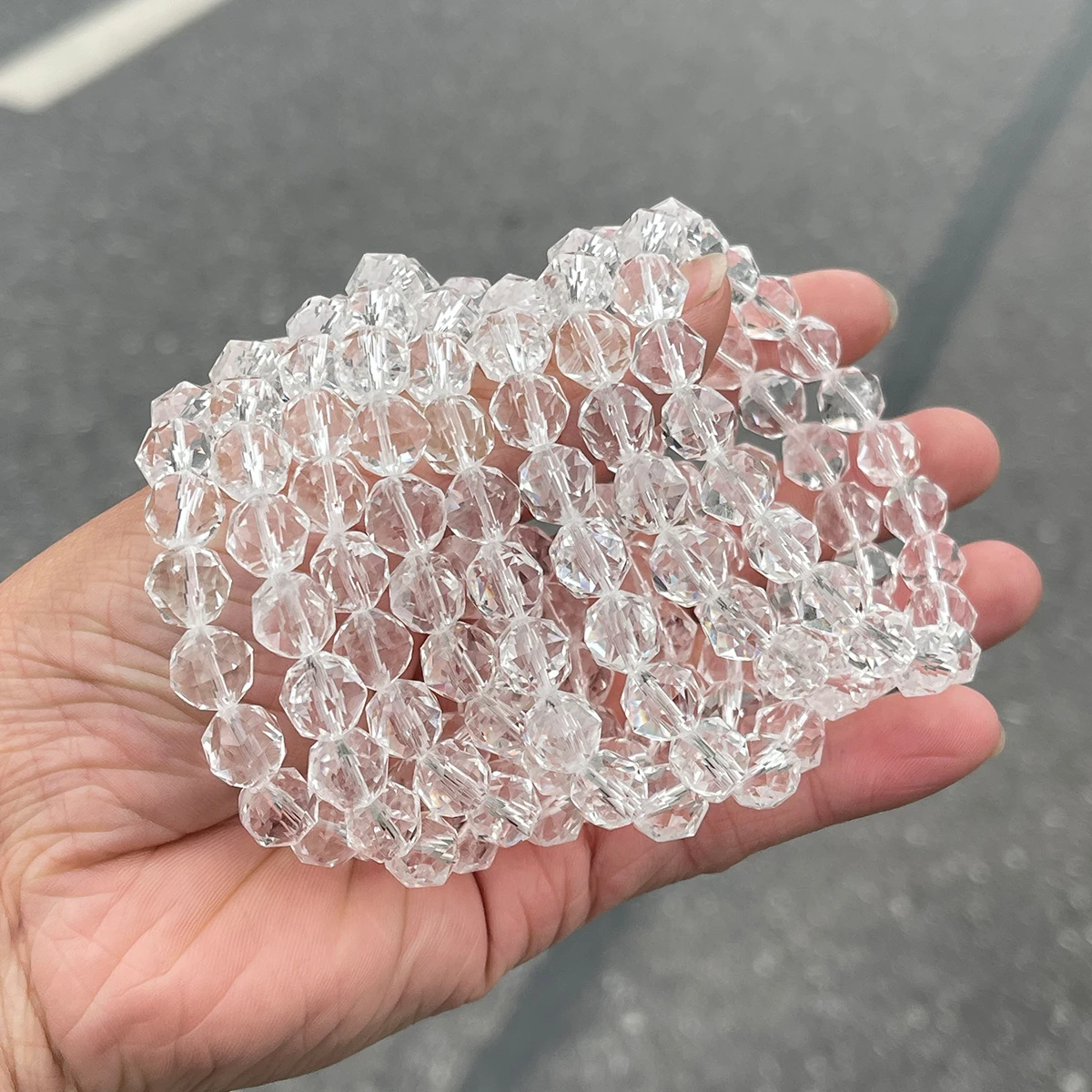 7A Luxury Natural Stone Rock Quartz Faceted Strand Bracelets for Women Fashion Simple Handmade Reiki Healing Friendship Gifts - Image 4