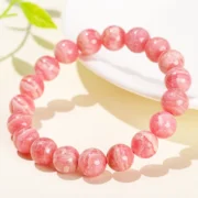 Genuine Natural Argentine Rhodochrosite Red Vein Bead Bracelets Women Love Energy Healing Dialogite Gemstone Bangles Jewelry