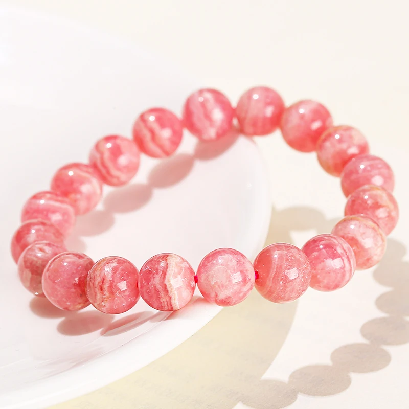 Genuine Natural Argentine Rhodochrosite Red Vein Bead Bracelets Women Love Energy Healing Dialogite Gemstone Bangles Jewelry - Image 3