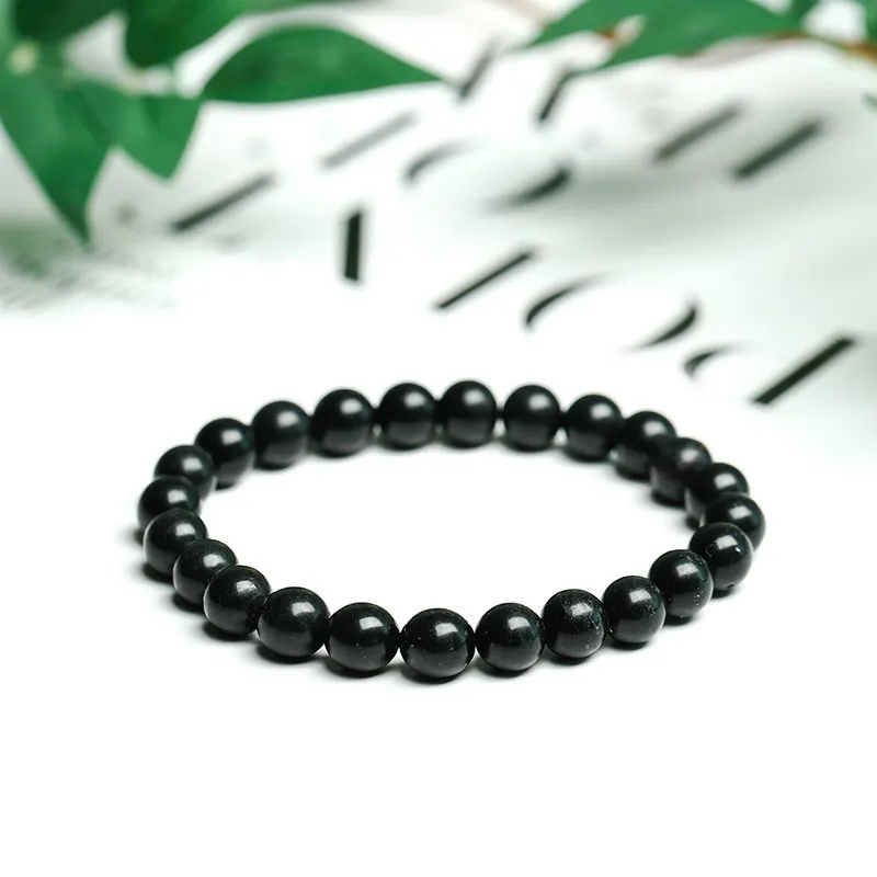 Natural Black Shungite Magnetic Graphite Beaded Bracelet Women Men Health Care Minerals Bangles Healing Meditation Jewelry - Image 4