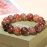 Natural Black Super Seven Quartz Bracelet Women Men Fashion Handmade Round Bead Stretch Rutiled Bangles Energy Jewelry