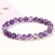 Natural Dream Lace Amethyst Stone Beaded Bracelets Women Purple Crystal Quartz Energy Bead Reiki Healing Bangle Birthstone Jewelry