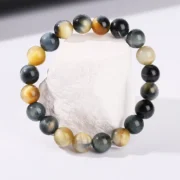 Natural Dream Tiger Eye Stone Bead Bracelets Women Men Single Circle Stretch Minimalist Energy Healing Jewelry Bracelets Gift
