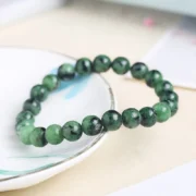 Natural Red Green Epidote Zoisite Beaded Bracelet Women Fashion Reiki Energy Healing Lucky Rope Bangles Couples Jewelry Gift