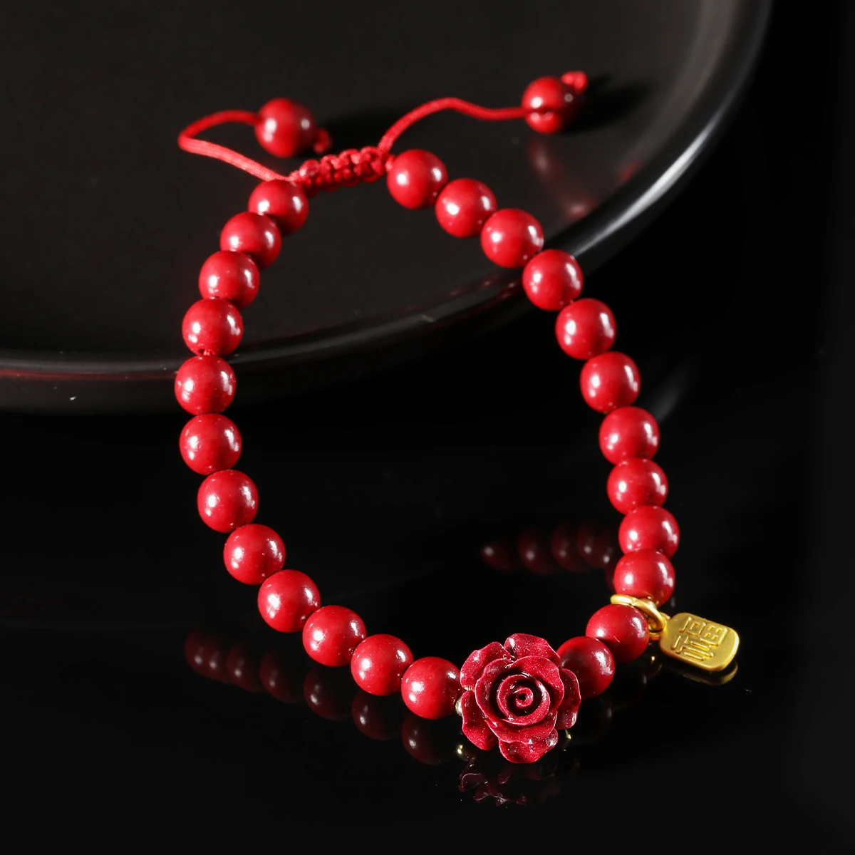 Natural Stone 50% Real Cinnabar Bead Braided Bracelet Women Charm Adjustable Yoga Healing Balance Bracelets Jewelry Female - Image 3