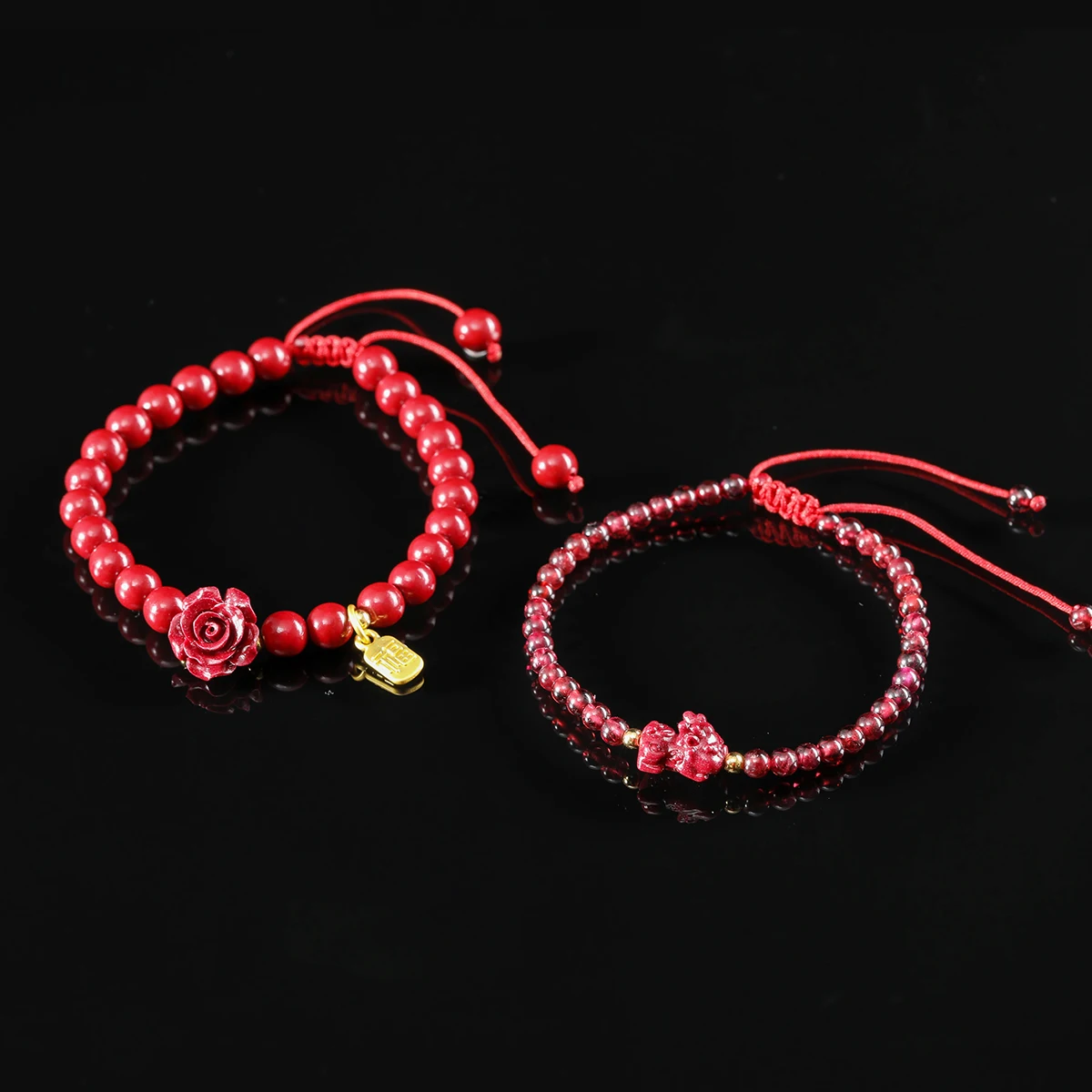 Natural Stone 50% Real Cinnabar Bead Braided Bracelet Women Charm Adjustable Yoga Healing Balance Bracelets Jewelry Female