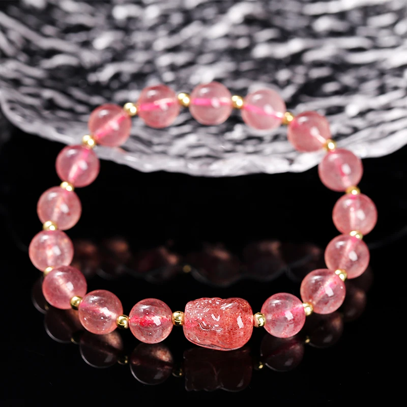 Natural Stone Amethyst Gray Moonstone Carved Wealth Pixiu Bead Bracelet Fengshui Women Luxury Lucky Handmade Stretch Bracelets Female - Image 2