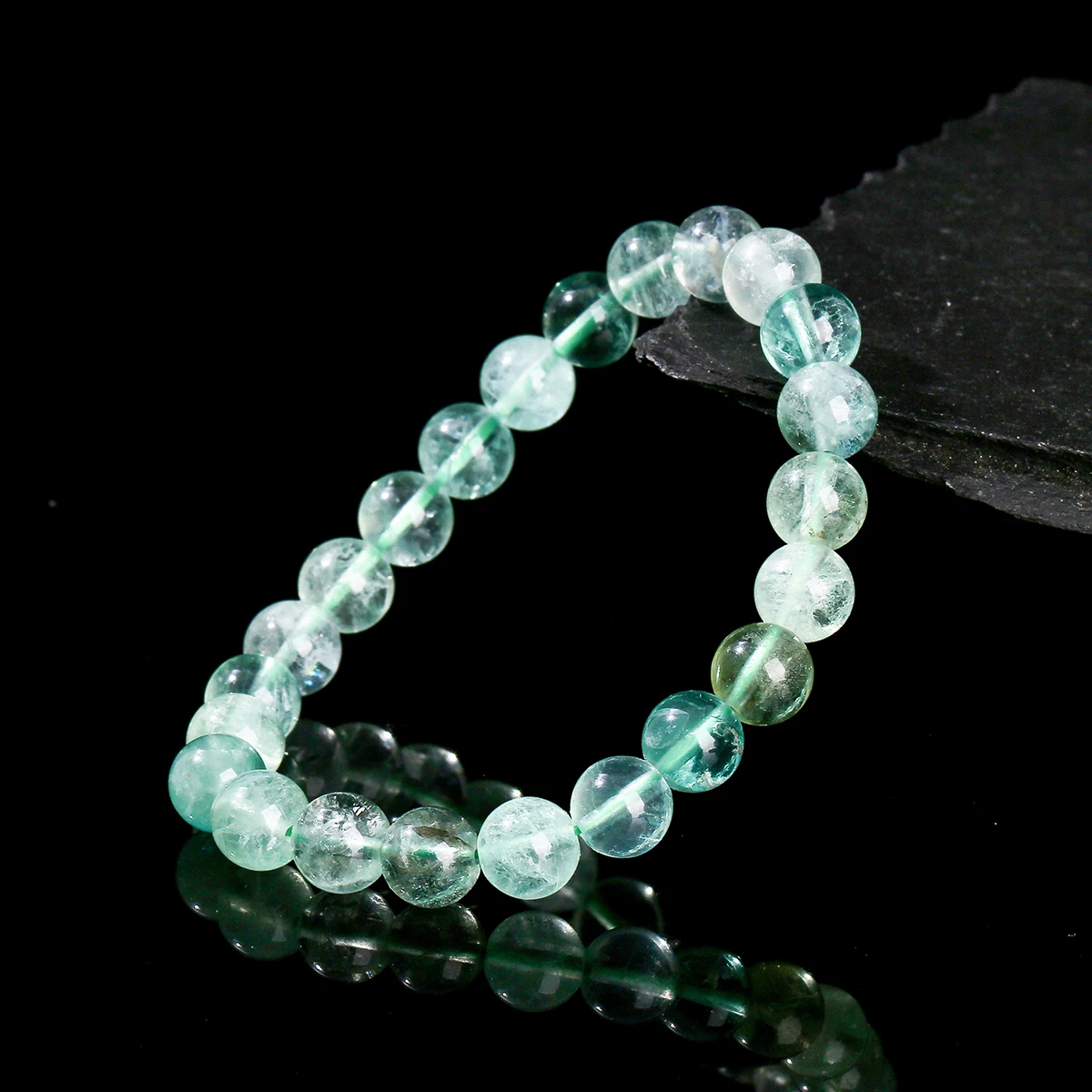 Natural Gemstone Green Fluorite Crystal Bead Bracelet for Women Men Fashion Jewelry Handmade Stretch Healing String Yoga Meditation Accessories - Image 4