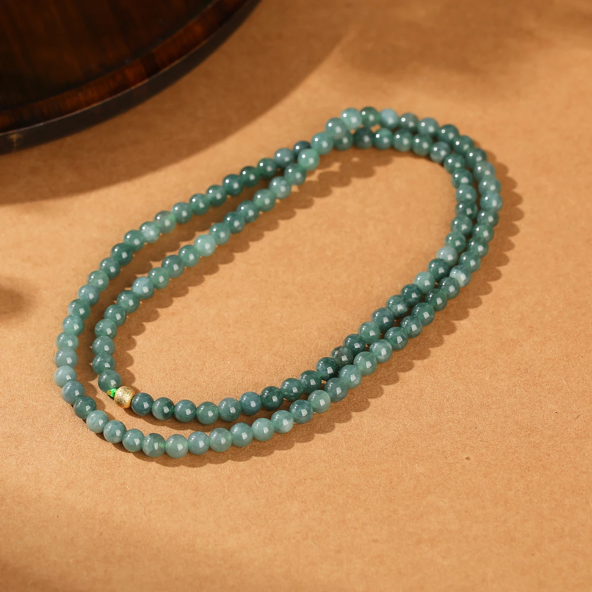 Natural Stone Guatemala Jadeite Buddha Bead Multi-Layer Bracelets Women Men Vintage All Match Yoga Meditation Elastic Necklaces - Image 4