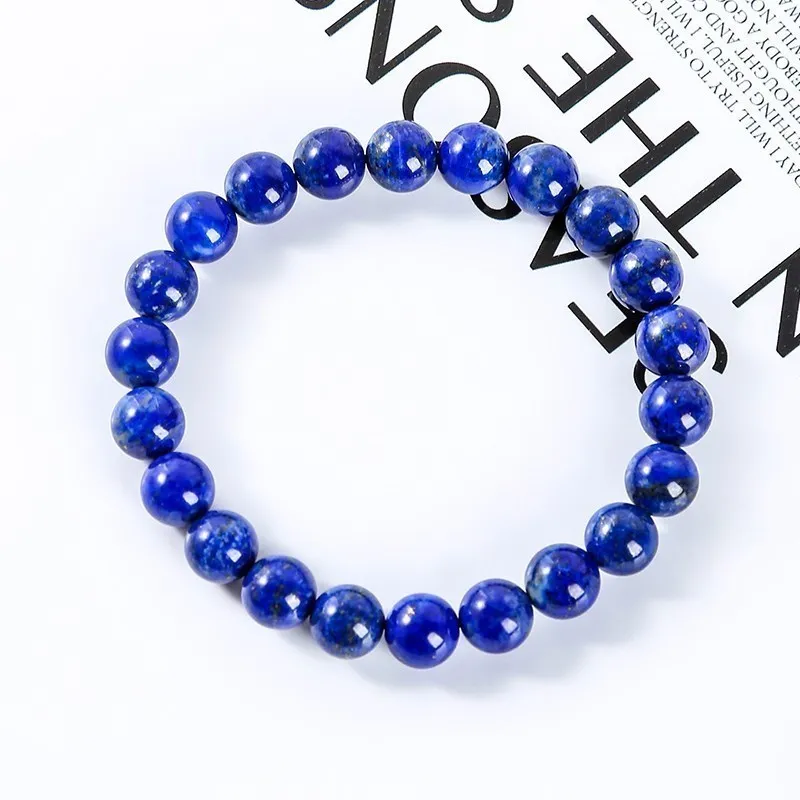 Natural Stone Lapis Lazuli Beads Bracelets Women Men Original Energy Meditation Healing Blue Stone Yoga Wristband Jewelry