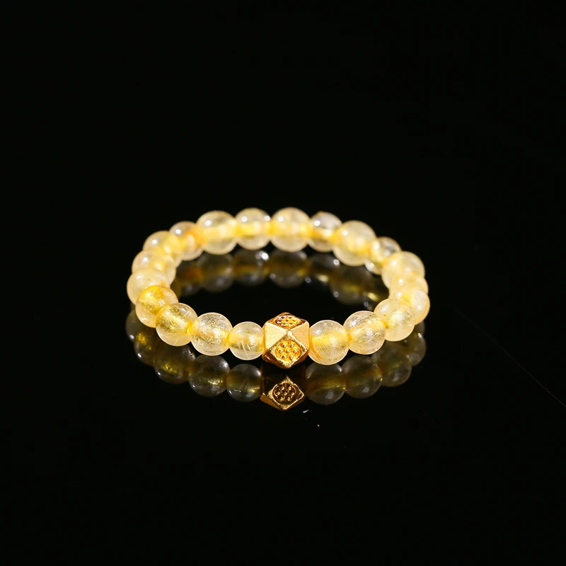 Natural Gemstone Small Bead Crystal Rings for Women Trendy Handmade Stretch Rings Reiki Healing Party Gifts Couple Jewelry - Image 3