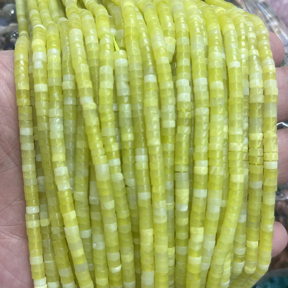 4x2mm Natural Stone Rondelle Beads Amethyst Flat Disc Round Crystal Bead Jewelry Making Charm Bracelet Necklace - Image 2