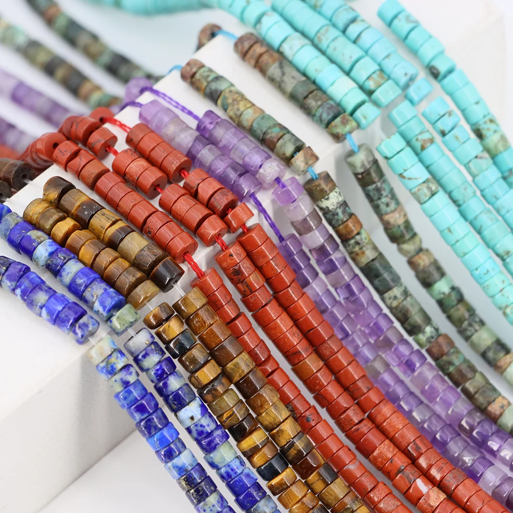 4x2mm Natural Stone Rondelle Beads Amethyst Flat Disc Round Crystal Bead Jewelry Making Charm Bracelet Necklace - Image 5