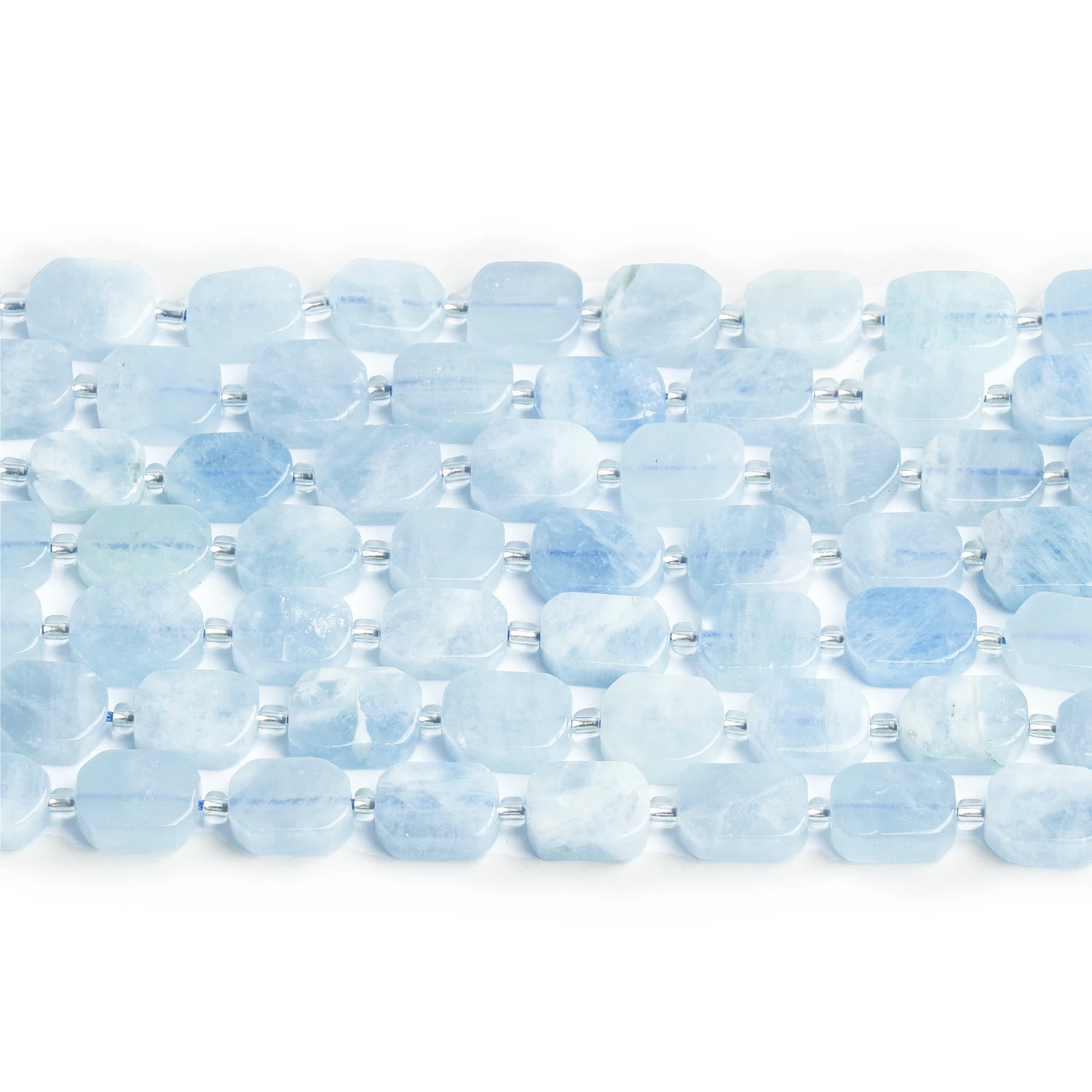 Natural Aquamarine Beads 8x12mm Rectangle Shape Beads for Jewelry Making Diy Bracelet Necklace Beading Accessories - Image 4