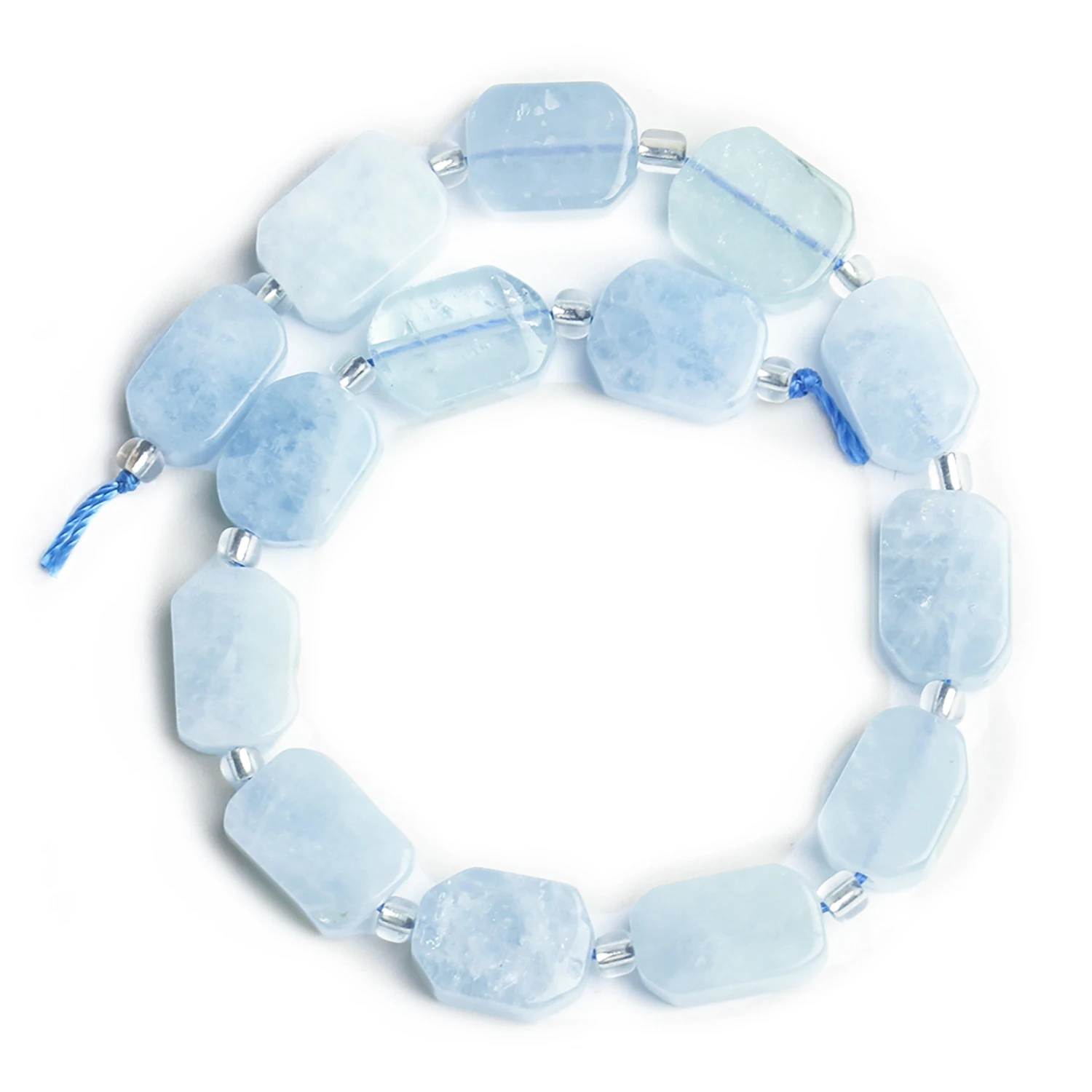 Natural Aquamarine Beads 8x12mm Rectangle Shape Beads for Jewelry Making Diy Bracelet Necklace Beading Accessories - Image 5