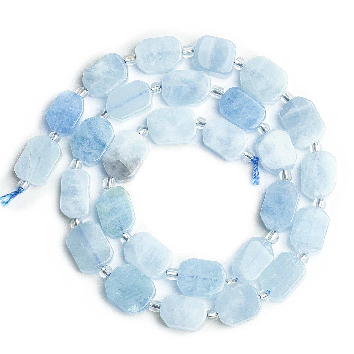 Natural Aquamarine Beads 8x12mm Rectangle Shape Beads for Jewelry Making Diy Bracelet Necklace Beading Accessories - Image 6