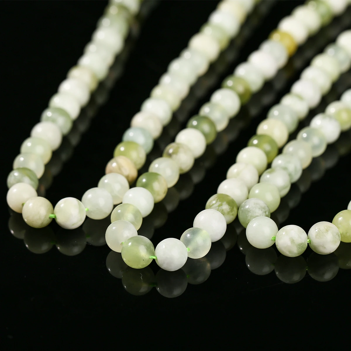 Natural Qingti Milk Xiuyu Jade Round Loose Beads for Handmade DIY Jewelry Making Bracelets Necklaces Jewelry Accessories - Image 4