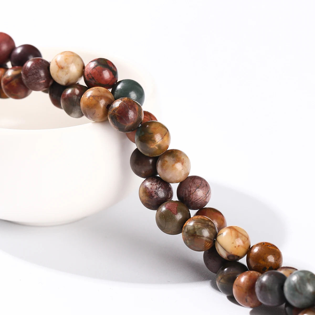 Natural Red Turquoise Stone Bead 4 6 8 10mm Round Loose Spacer Beads For Jewelry Making DIY Bracelets Necklace Accessories - Image 3