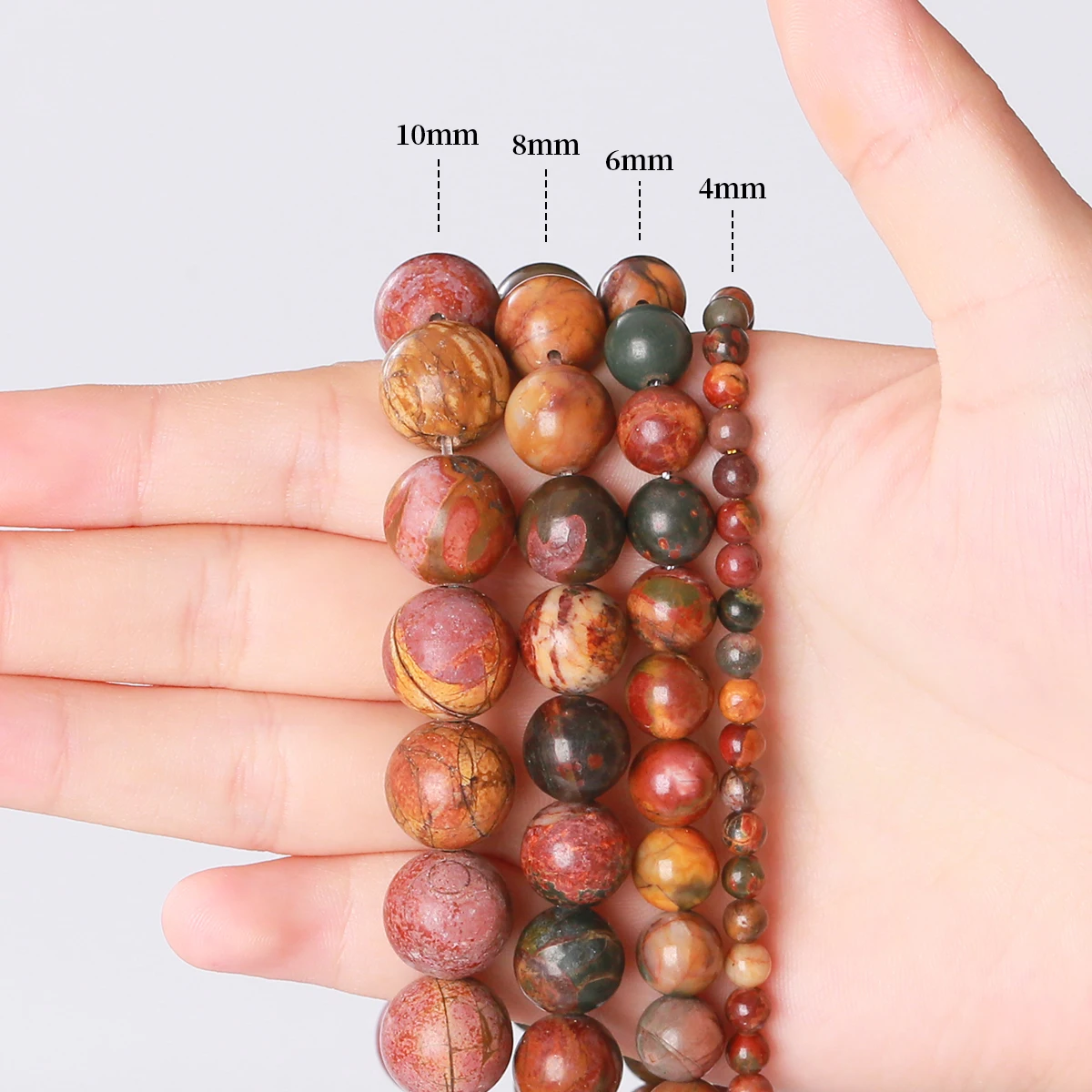 Natural Red Turquoise Stone Bead 4 6 8 10mm Round Loose Spacer Beads For Jewelry Making DIY Bracelets Necklace Accessories - Image 5