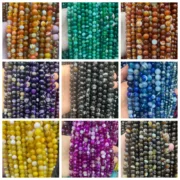 Natural Rose Green Stripes Agates Round Beads 4/6/8/10mm 15" Strand Loose Onyx Bead for DIY Jewelry Making Bracelets Accessories