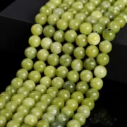 Natural Stone Light Southern Jade Bead Round Loose Spacer Green Jasper For Jewelry Making Diy Necklace Bracelet Accessory