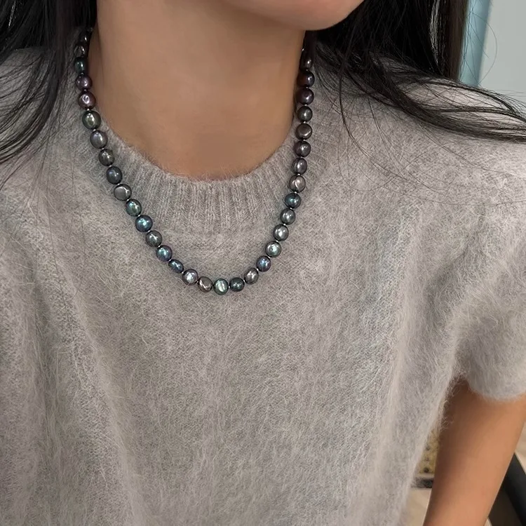 New Arrival Elegant Black Natural Freshwater Pearl 14K Gold Filled Female Beads Chain Necklace Jewelry For Women Birthday Gifts - Image 4